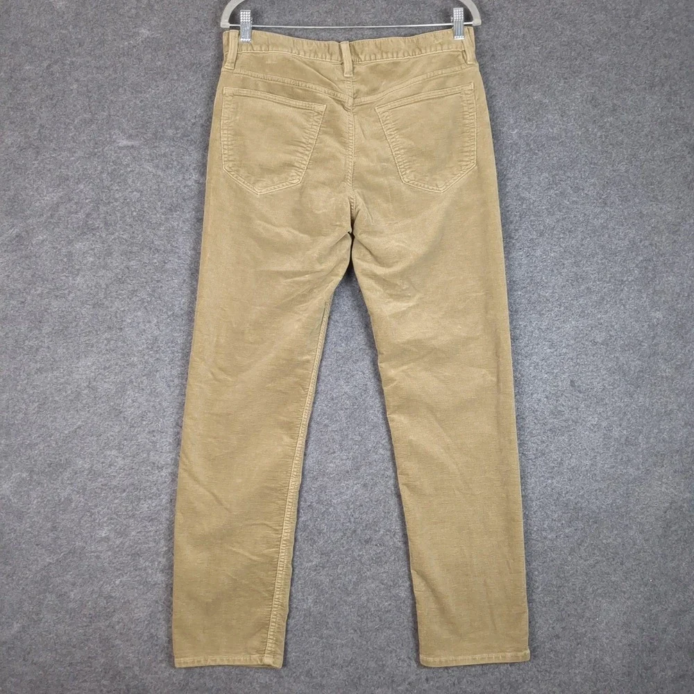 Banana Republic Mens Tan Khaki Corduroy Straight Leg Pants Casual 5-Pocket 31x30